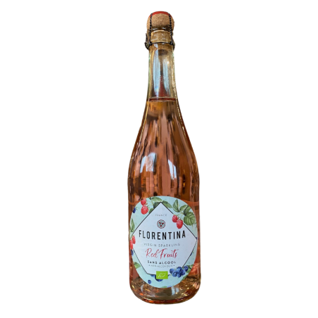 FLORENTINA BOISSON GAZEIFIEE SANS ALCOOL AROMATISEE AUX FRUITS ROUGES CHAVIN BIO