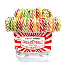 SUCRES D'ORGE 40G FRUITE (POMME,FRAISE,CITRON,ORANGE) LE COMPTOIR DE MATHILDE