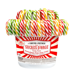 SUCRES D'ORGE 40G FRUITE (POMME,FRAISE,CITRON,ORANGE) LE COMPTOIR DE MATHILDE