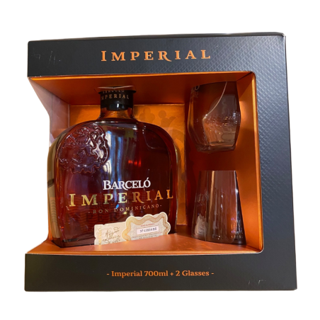 Coffret Ron Barceló Impérial + 2 verres