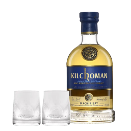 COFFRET 2 VERRES WHISKY ECOSSE ISLAY SINGLE MALT KILCHOMAN MACHIR BAY