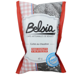 BELSIA CHIPS PIMENT D'ESPELETTE ET SEL DE L'ILE DE RÉ 40g