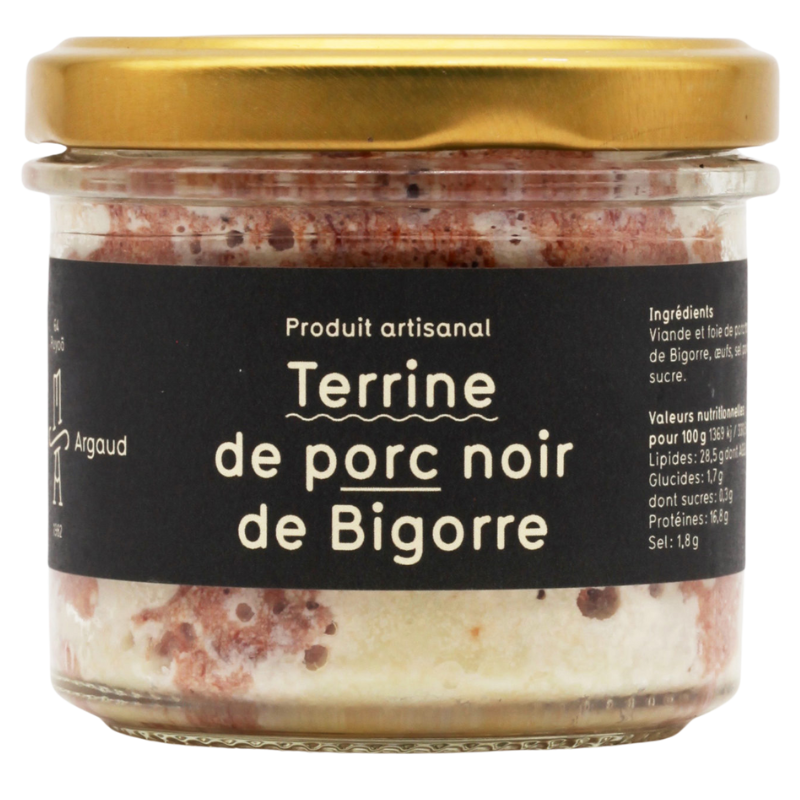 MAISON ARGAUD TERRINE DE PORC NOIR DE BIGORRE BOCAL 100g MAISON ARGAUD TERRINE DE PORC NOIR DE BIGORRE BOCAL 100g