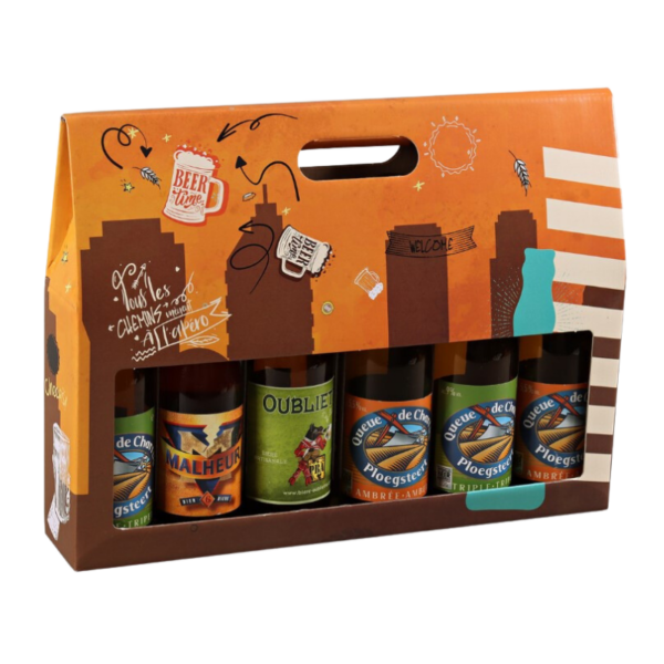 VALISETTE CARTON KRAFT 6 BIERES