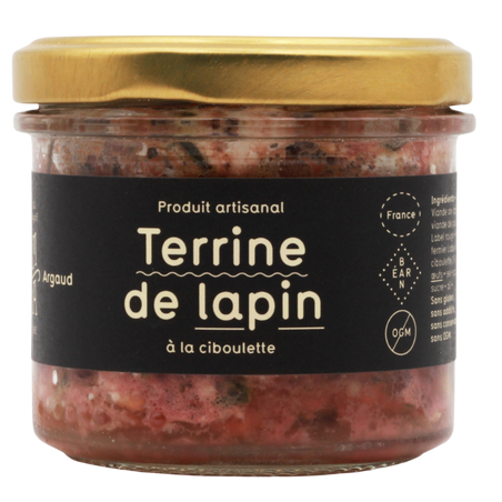 MAISON ARGAUD TERRINE DE LAPIN A LA CIBOULETTE BOCAL 190g