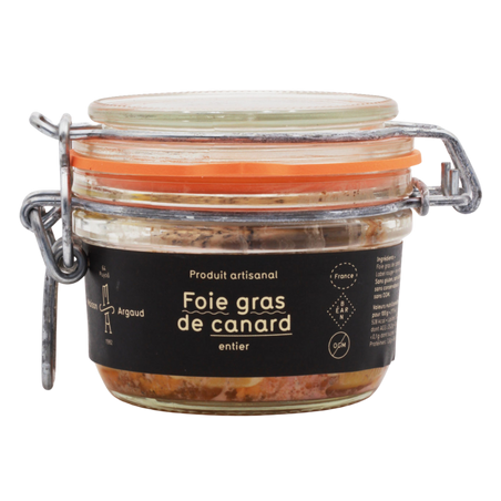 FOIE GRAS DE CANARD ENTIER STERILISE 115g ISSU DE CANARD LR MAISON ARGAUD