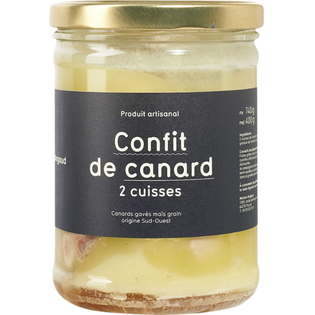 CONFIT DE CANARD 2 CUISSES MAISON ARGAUD 740g