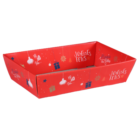 CORBEILLE SOFIA ROUGE FESTIF 42x31x10