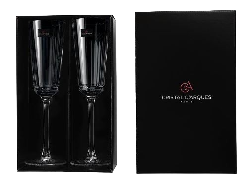 FLUTES A CHAMPAGNE MACASSAR LOT DE 2