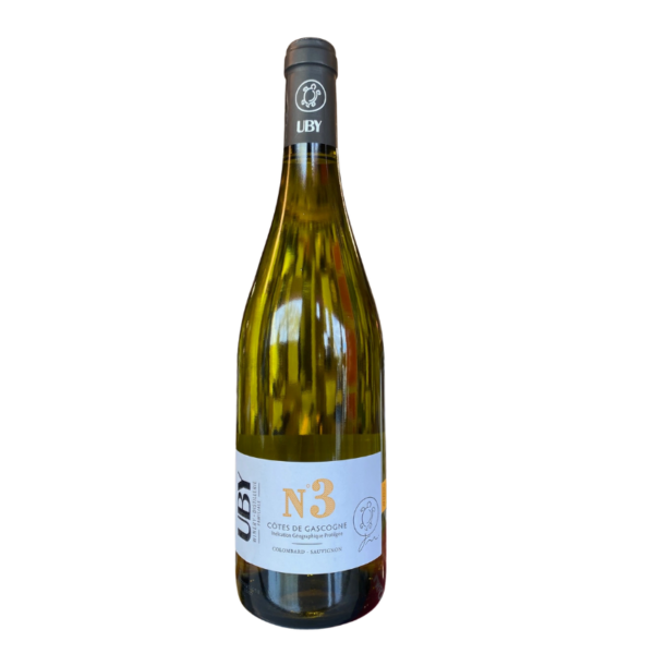 IGP COTES DE GASCOGNE N°3 COLOMBARD SAUVIGNON DOMAINE UBY BLANC
