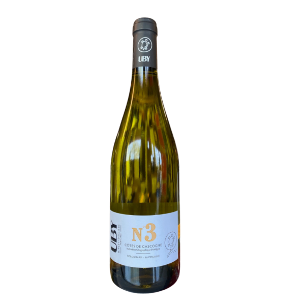 IGP COTES DE GASCOGNE N°3 COLOMBARD SAUVIGNON DOMAINE UBY BLANC