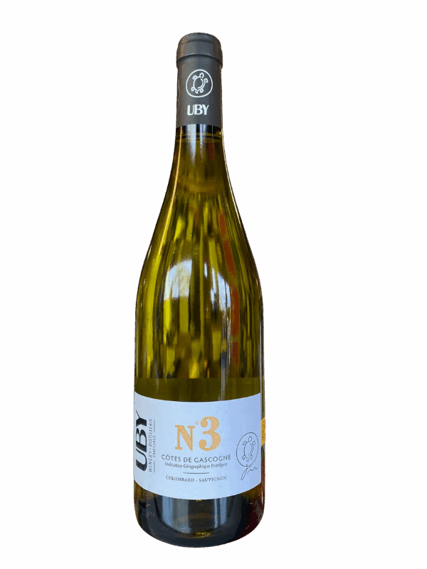 IGP COTES DE GASCOGNE N°3 COLOMBARD SAUVIGNON DOMAINE UBY BLANC