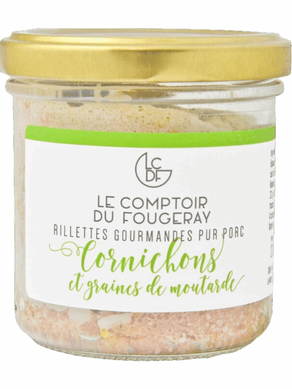 RILLETTES PUR PORC CORNICHONS MOUTARDE 120G LE MOTTAY