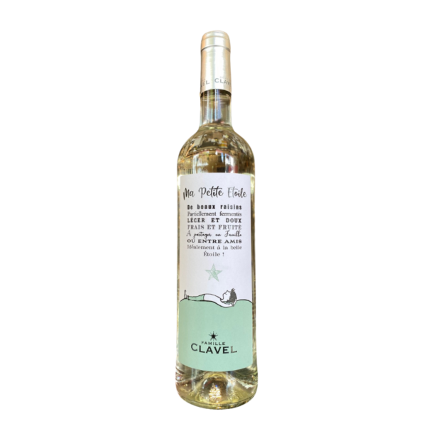 VIN DE FRANCE "MA PETITE ETOILE" DOMAINE DE CLAVEL BLANC DOUX