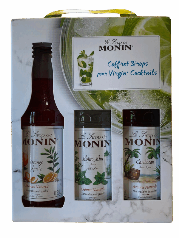 COFFRET SIROP POUR VIGINS COCKTAILS (SANS ALCOOL) 3x25cl