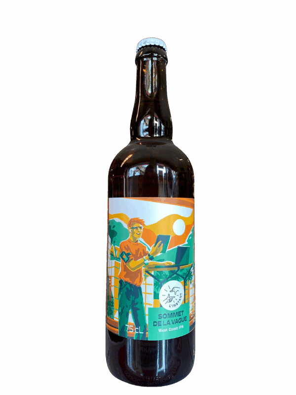 BIERE IDF BRASSERIE L'INSTANT SOMMET DE LA VAGUE WEST COAST IPA 75CL 6.4%