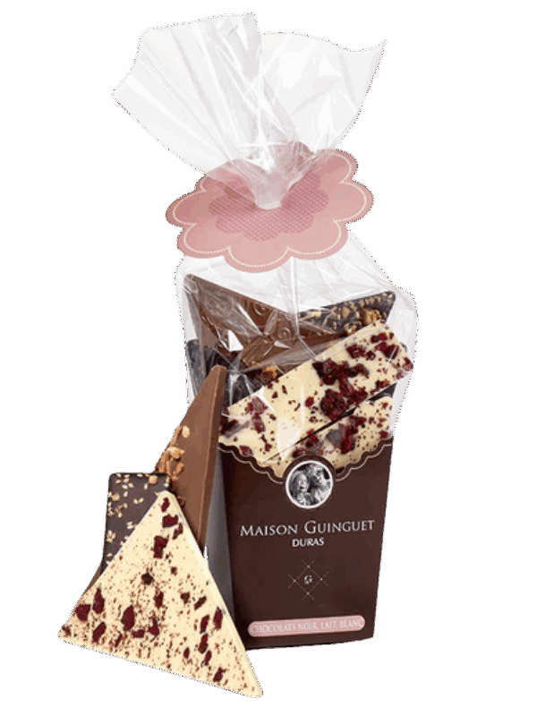 BOITASAC CHOCOLAT NOIR BLANC LAIT MAISON GUINGUET 250G