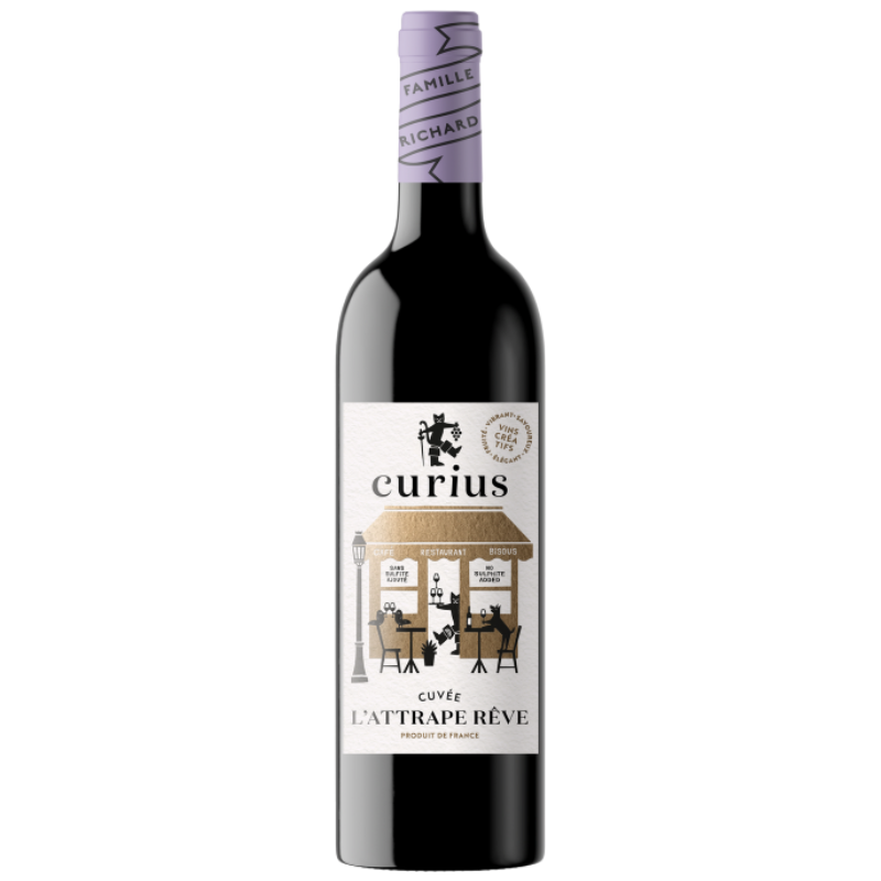 VIN DE FRANCE CURIUS ROUGE PROFOND ATTRAPE REVE SANS SULFITE