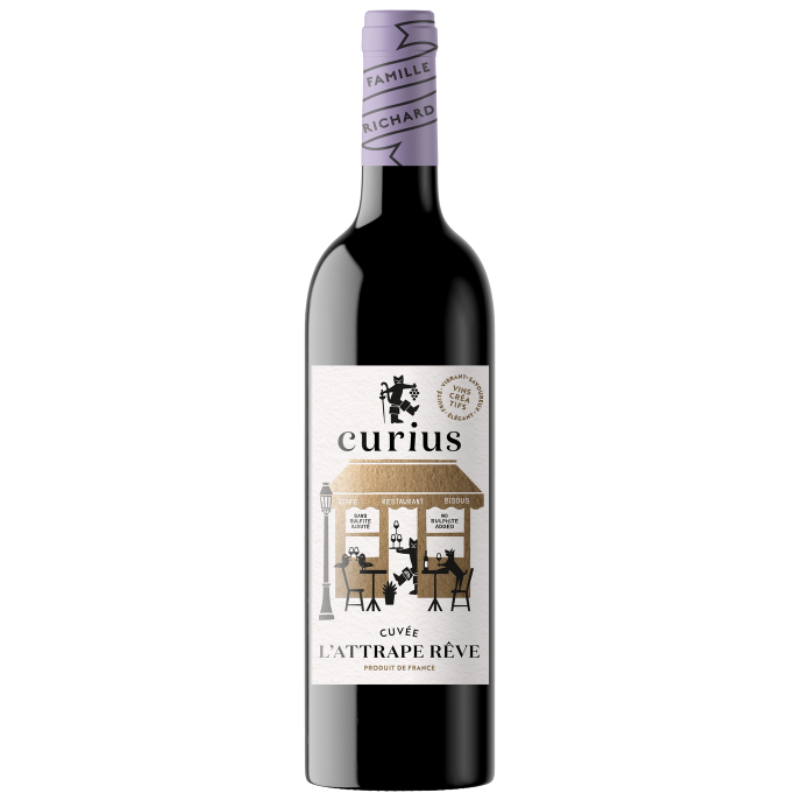 VIN DE FRANCE CURIUS ROUGE PROFOND ATTRAPE REVE SANS SULFITE