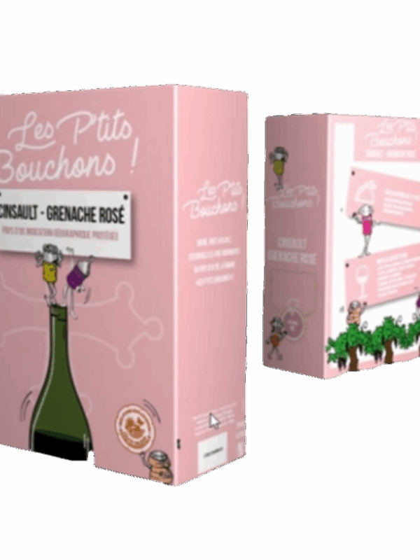 BIB 3L IGP PAYS D'OC CINSAULT GRENACHE ROSE LES PETITS BOUCHONS