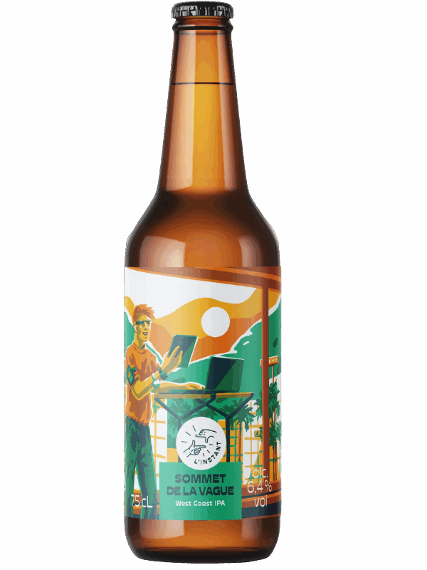 BIERE IDF BRASSERIE L'INSTANT SOMMET DE LA VAGUE WEST COAST IPA 33CL 6.4%