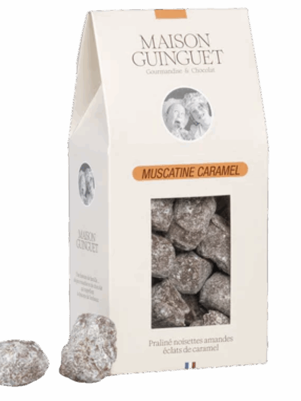 MUSCATINE CARAMEL SACHET 100G MAISON GUINGUET