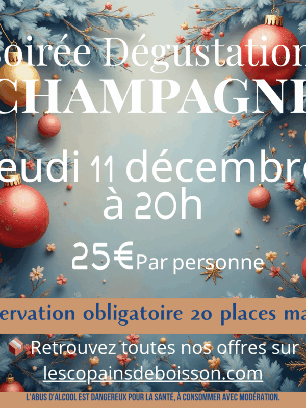 Soirée dégustation Champagne "Bulles en fêtes!"