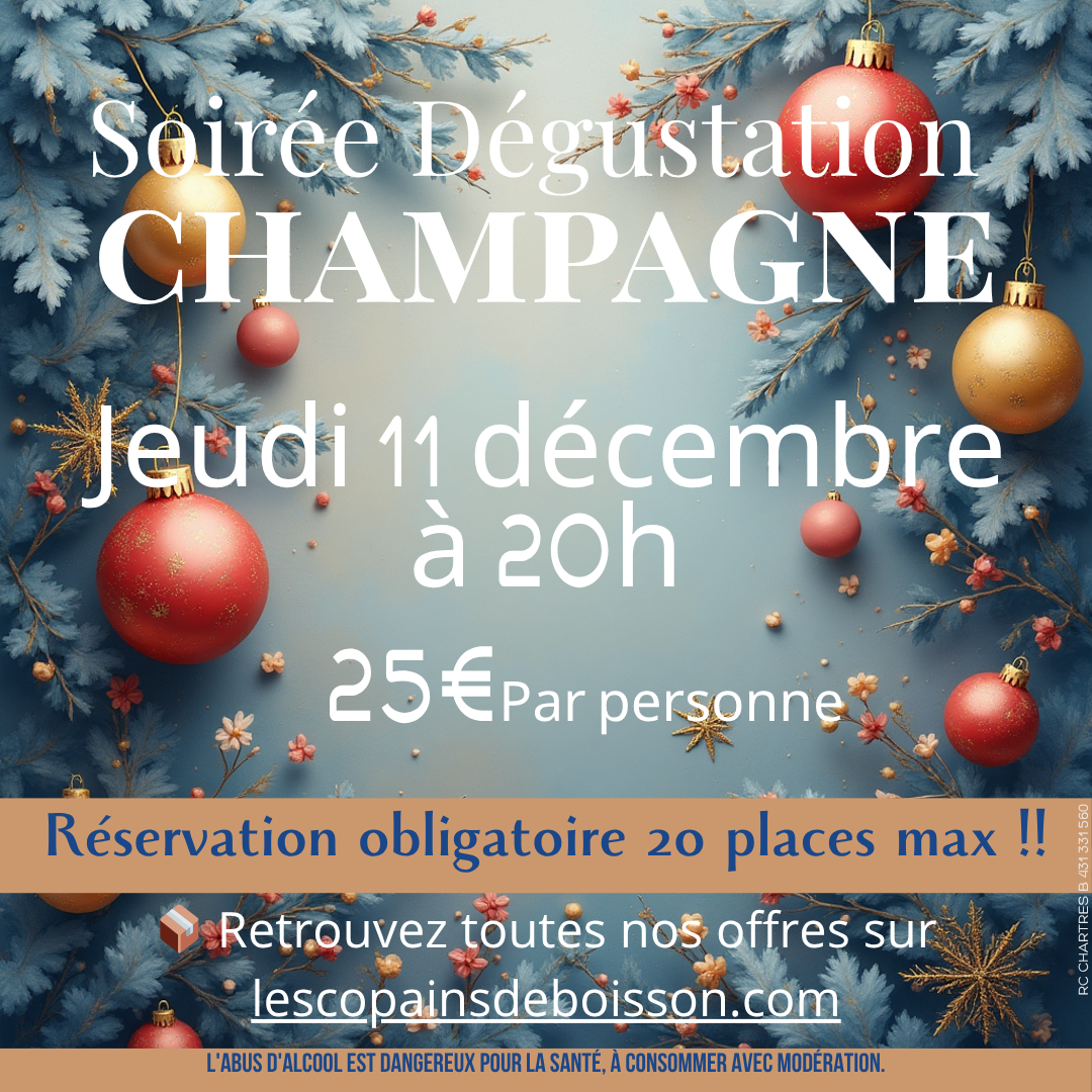 Soirée dégustation Champagne "Bulles en fêtes!"