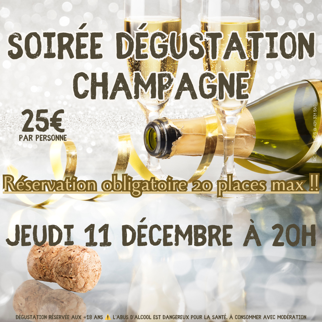 Soirée degustation Champagne "Bulles en fêtes!"