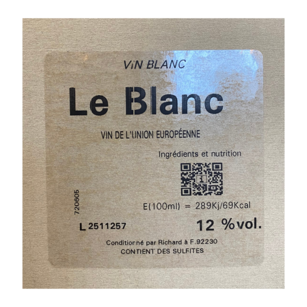 BIB 10 L - LE BLANC - VIN DE L'UNION EUROPEENNE