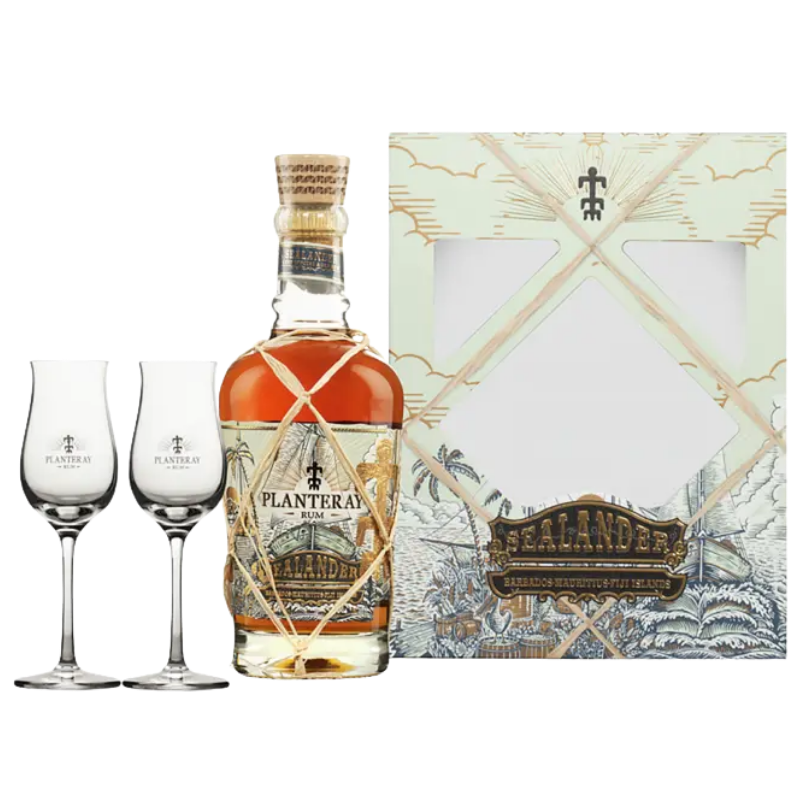 RUM PLANTERAY - "SEALANDER" COFFRET 2 VERRES