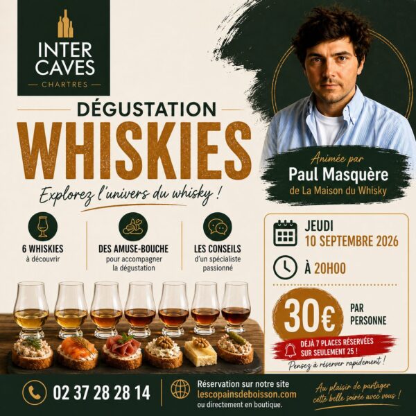 Dégustation Whiskies - Découvrir le Whisky autrement - 10/09/2026