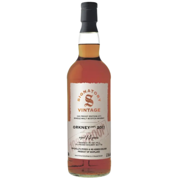SINGLE MALT ECOSSE - SIGNATORY VINTAGE - ORKNEY 14 ANS 2011 100 PROOF
