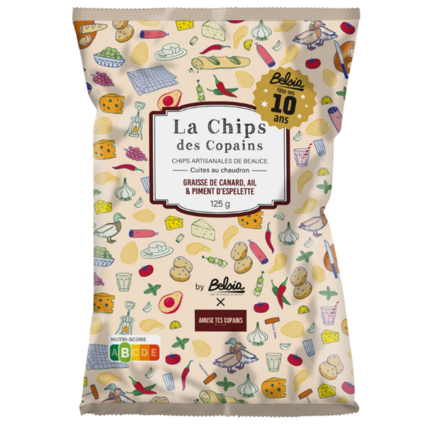 BELSIA - CHIPS DES COPAINS "Graisse de Canard, ail & piment Espelette"