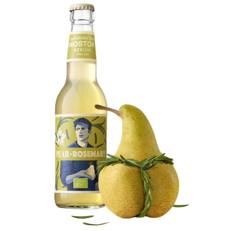 BOISSON PETILLANTE ALLEMAGNE - WOSTOK - POIRE ROMARIN