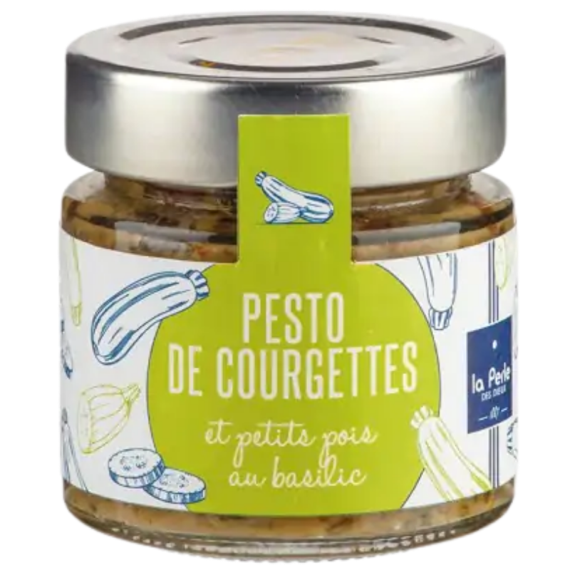 PESTO - LA PERLE DES DIEUX - COURGETTES, PETIT POIS ET BASILIC