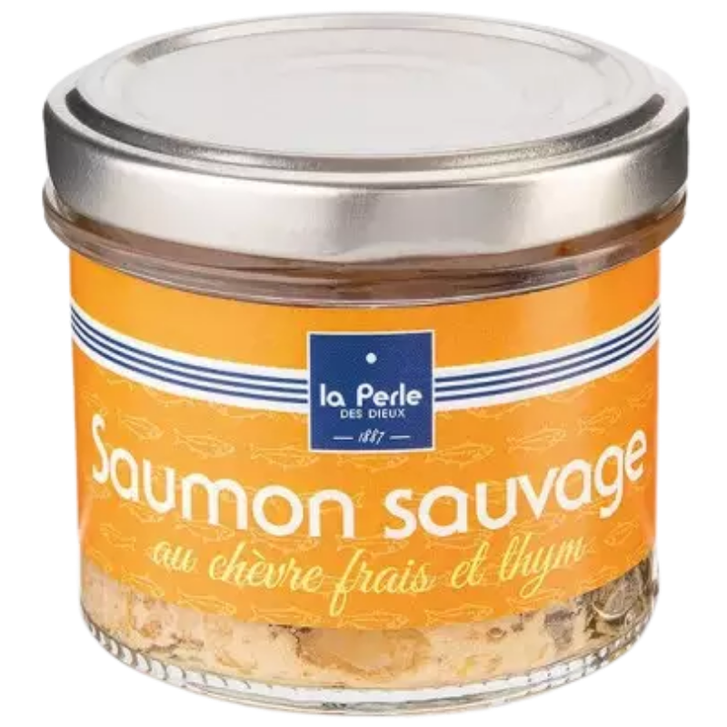 VERRINE - LA PERLE DES DIEUX - SAUMON SAUVAGE AU CHEVRE FRAIS & THYM