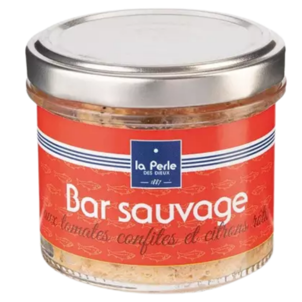 VERRINE - LA PERLE DES DIEUX - BAR SAUVAGE AUX TOMATES CONFITES ET CITRONS ROTIS